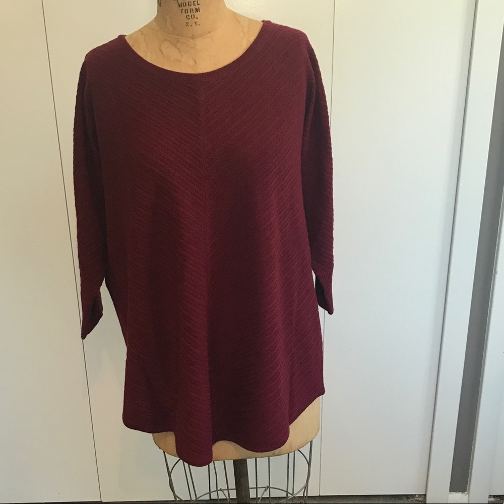 Maroon plus size sweater